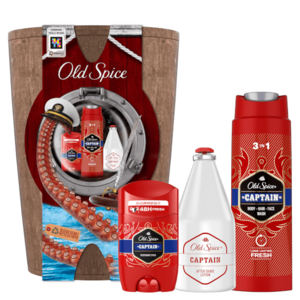 OLD SPICE V drevenom súdku - tuhý dezodorant + sprchový gél + voda po holení vyobraziť