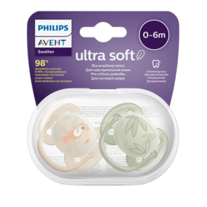 PHILIPS AVENT Cumlík Ultrasoft Premium Zvieratko chlapec 0-6m 2 ks vyobraziť