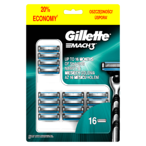 GILLETTE Mach3 náhradní hlavice 16 ks vyobraziť