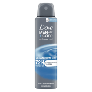 DOVE MEN+CARE Antiperspirant Advanced Clean Comfort sprej 150 ml vyobraziť