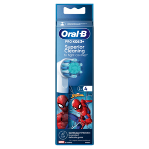 ORAL-B Pro Kids náhradné hlavice s motivom Spidermana 4 ks vyobraziť