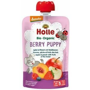 HOLLE Bio pyré - Berry Puppy - Jablkový a broskyňový s lesnými plodmi 100 g vyobraziť