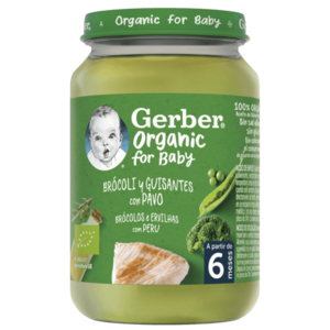 GERBER organic príkrm brokolica s hráškom a morčacím mäsom 190 g vyobraziť