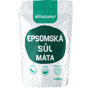 ALLNATURE Epsomská soľ Mäta, 1 x 1000 g vyobraziť