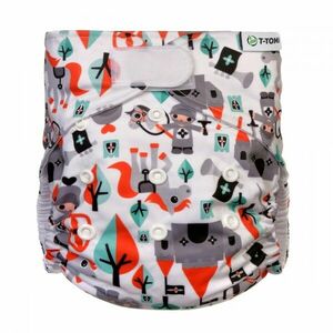 T-TOMI Nohavičková plienka AIO - prebaľovací set suchý zips, rytieri, 3-15 kg vyobraziť