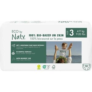 ECO BY NATY Plienky jednorázové 3 Midi 4-9kg Economy pack 50 ks vyobraziť