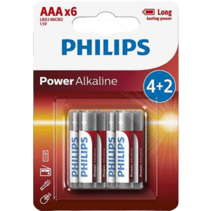 PHILIPS LR03P6BP/10 Batérie 6 ks vyobraziť