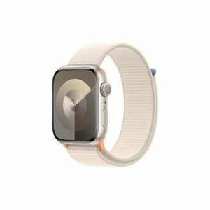 APPLE Watch Series 9 GPS 45mm hliníkové púzdro so športovým remienkom, Starlight vyobraziť