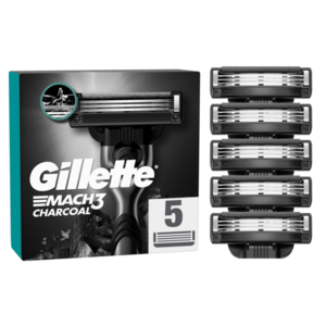 GILLETTE Mach3 Charcoal Náhradné hlavice do holiaceho strojčeka pre mužov 5 ks vyobraziť