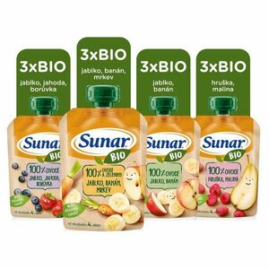 SUNAR BIO vrecúško mix kartón (od 4 mesiacov) 12 x 100 g vyobraziť