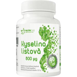 NUTRICIUS Kyselina Listová 800mcg 90 tabliet vyobraziť