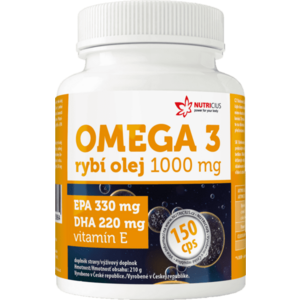 NUTRICIUS Omega 3 Rybí olej 1000 mg EPA 330 mg/DHA 220 mg 150 kapsúl vyobraziť