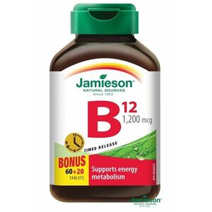 JAMIESON Vitamín B12 metylkobalamín 1200 μg s postupným uvoľňovaním 80 tbl. 80 tabliet vyobraziť