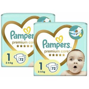 PAMPERS Premium Care Plienky jednorázové 1 (2-5 kg) 2 x 72 ks vyobraziť