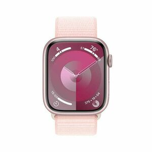 APPLE Watch Series 9 GPS 45mm hliníkové púzdro so športovým remienkom, Pink vyobraziť