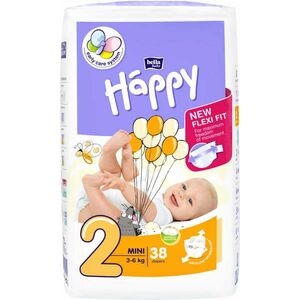 BELLA Baby Happy Mini 3-6 kg detské plienky 38 ks vyobraziť