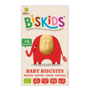 BELKORN BISkids BIO detské celozrnné sušienky Natural 6M+ 120 g vyobraziť