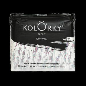 KOLORKY Night - M (5-8 kg) nočné jednorázové ekoplienky 21 ks vyobraziť