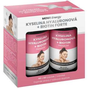 MOVIT ENERGY Beauty Dárkové balení Kyselina hyaluronová + Biotin FORTE 60+60 kapslí vyobraziť