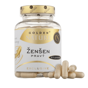 GOLDEN NATURE Exclusive Ženšen pravý, 80% ginsenosidů 100 kapslí vyobraziť