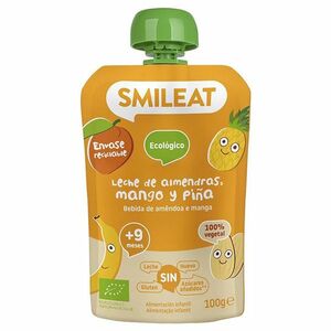 SMILEAT BIO vrecko mandľové mlieko, jablko, ananás, mango a banán 9M+ 100 g vyobraziť