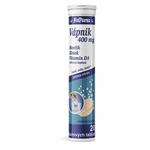 MEDPHARMA Vápnik 400 mg + horčík + zinok + vit.D3 20 šumivých tabliet vyobraziť