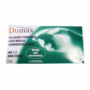 Rukavice DUMAX latexové nesterilné L 100ks púder vyobraziť