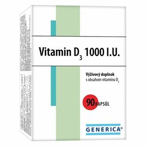 GENERICA Vitamín D3 1000 I.U. 90 kapsúl vyobraziť