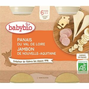 BABYBIO Denné menu Paštrnák, šunka a syr gruyère 2x200 g vyobraziť