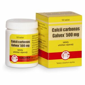 GALVEX Calcii carbonas 500 mg kalciové tablety 100 kusov vyobraziť