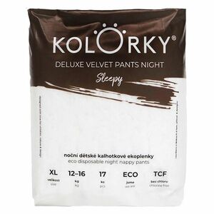 KOLORKY Deluxe Velvet nočné nohavičkové plienky XL (12-16 kg) 17 kusov vyobraziť