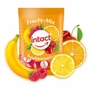 INTACT Hroznový cukor OVOCNÝ MIX s vitamínom C vrecko 75 g vyobraziť