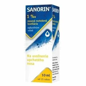 SANORIN 1 ‰ nosová roztoková instilácia 10 ml vyobraziť