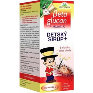 NATURES Beta glucan DETSKÝ SIRUP+ lesná jahoda 100 ml vyobraziť