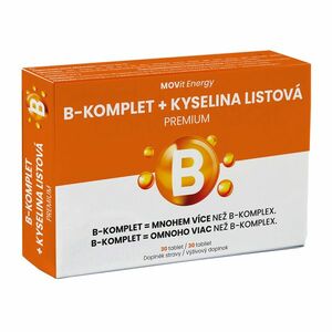 MOVIT ENERGY B-Komplet + Kyselina listová PREMIUM 30 tabliet vyobraziť