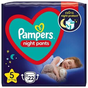 PAMPERS Night Pants S 5 (12 - 17kg), 22 ks vyobraziť