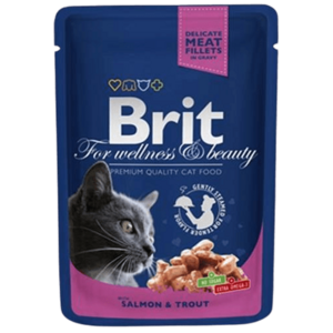 BRIT Premium Cat kapsa with Salmon & Trout 100 g vyobraziť