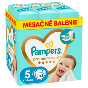 PAMPERS Plienky jednorázové Premium Care veľ. 5 (11-16 kg) - mesačné balenie 148 ks vyobraziť