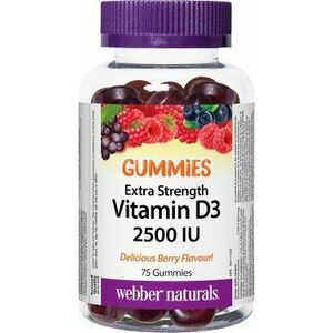 WEBBER NATURALS Vitamín D3 2500 IU GUMMIES, lesné ovocie 75 ks vyobraziť