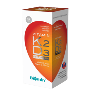 BIOMIN Vitamin K2, D3 premium 60 kapsúl vyobraziť