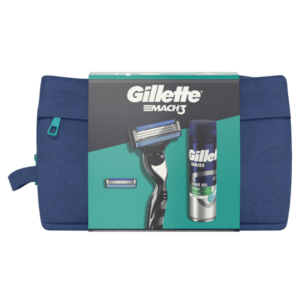 GILLETTE Darčeková sada Mach3 - holiaci strojček + 1 náhradná hlavica + gél vyobraziť