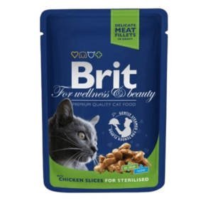 BRIT Premium Cat kapsa Chicken Slices for Steril 100 g vyobraziť