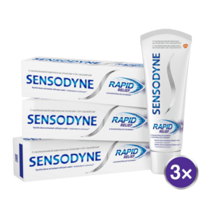 SENSODYNE Zubná pasta pre citlivé zuby Rapid 3 x 75 ml vyobraziť