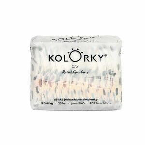 KOLORKY DAY - dážď a dúhy - S (3-6 kg) - jednorazové eko plienky 25 ks vyobraziť