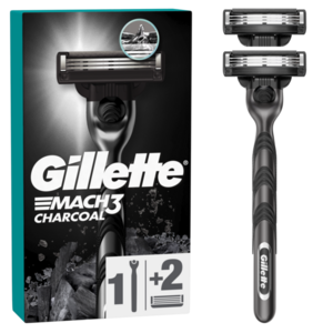 GILLETTE Mach3 Charcoal Holiaci strojček pre mužov + 2 Holiace hlavice vyobraziť