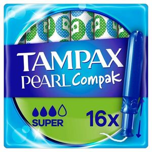 TAMPAX Compak Pearl Super tampóny s aplikátorom 16 ks vyobraziť