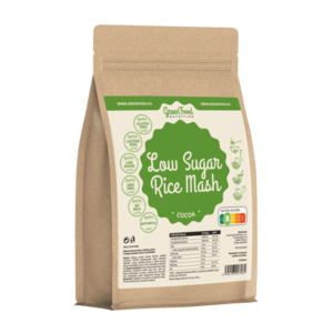 GREENFOOD NUTRITION Low Sugar ryžová rýchla kaša cocoa 500 g vyobraziť