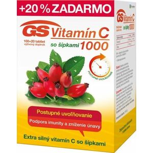 GS Vitamín C 1000 so šípkami 120 tabliet vyobraziť