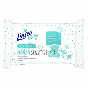 LINTEO Baby Aqua Sensitive detské jemné vlhčené obrúsky 48 ks vyobraziť