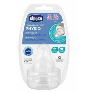 CHICCO Cumlík na fľašu Perfect 5/Well-Being fyziologický rýchly prietok 4m+ 2 ks vyobraziť